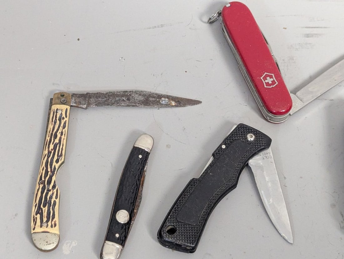 Collection of Assorted Pocket Knives Victorinox Colt Chinese Pakistan Tools - 2