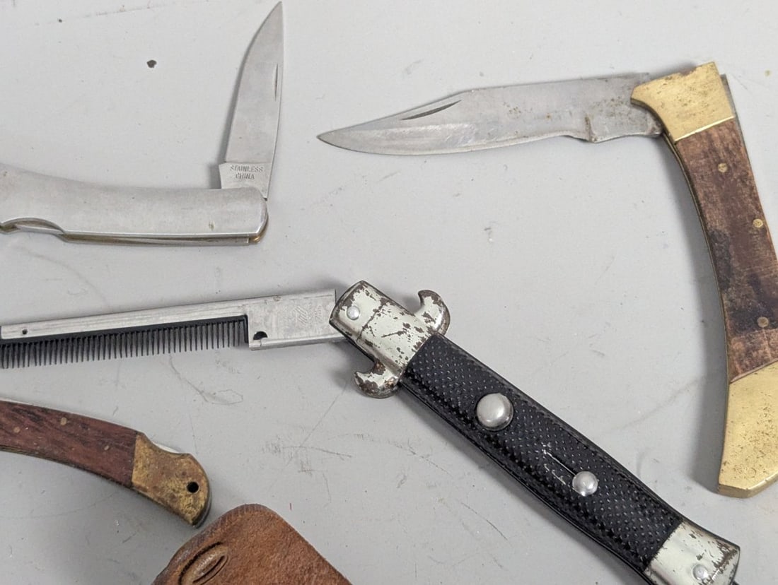 Collection of Assorted Pocket Knives Victorinox Colt Chinese Pakistan Tools - 4