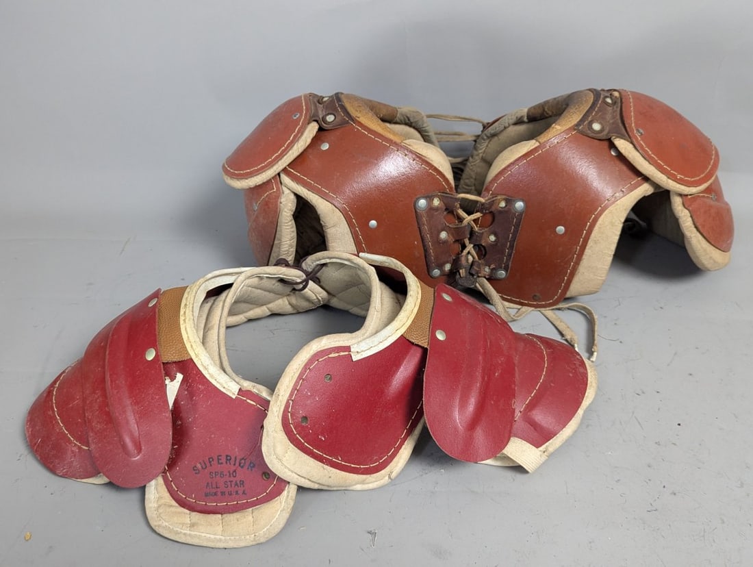 Vintage Football Shoulder Pads Set by Marietta and Superior - Adult and Child Sizes (1 of 6)