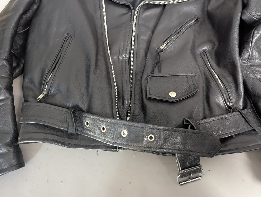 Wilsons Leather Motorcycle Jacket with Thinsulate Lining Biker Style Large - 4