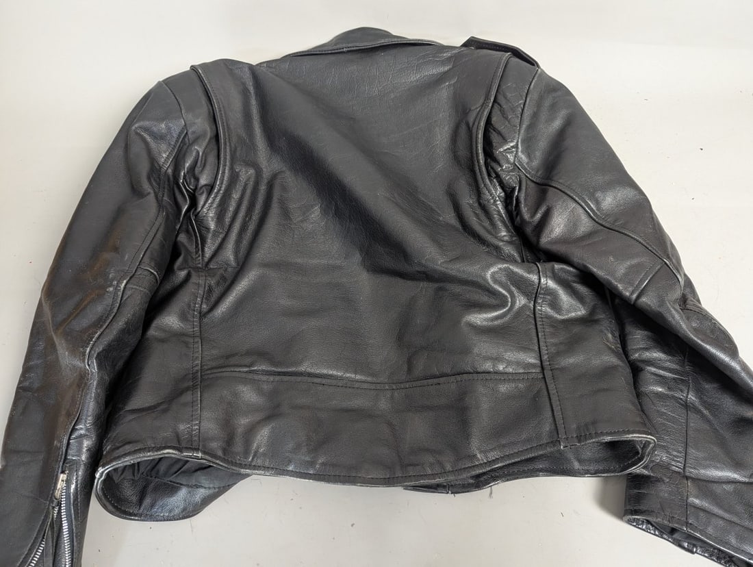 Wilsons Leather Motorcycle Jacket with Thinsulate Lining Biker Style Large - 7