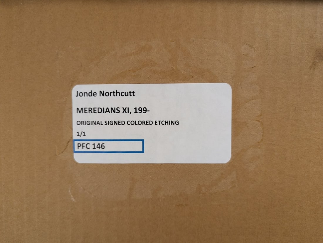 Jonde Northcutt Signed Colored Etching Meredians XI Unique Monoprint Artwork - 11