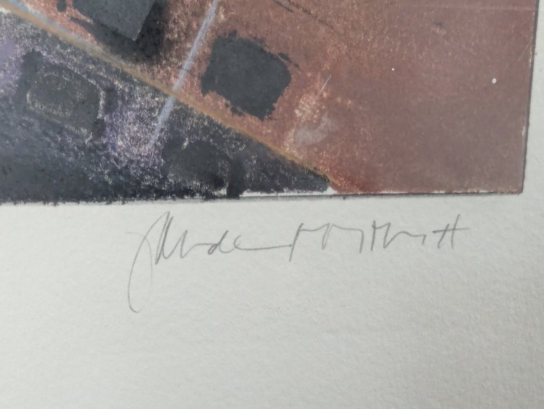 Jonde Northcutt Signed Colored Etching Meredians XI Unique Monoprint Artwork - 7