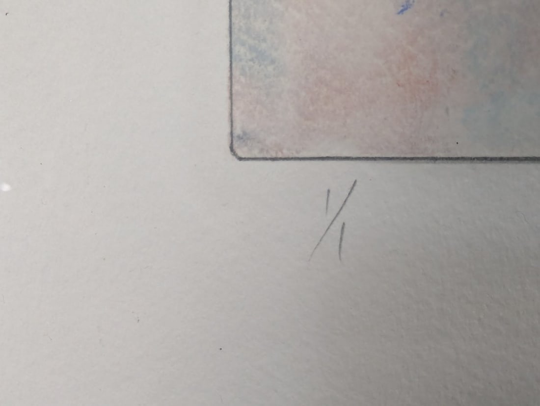 Jonde Northcutt Signed Colored Etching Meredians XI Unique Monoprint Artwork - 8