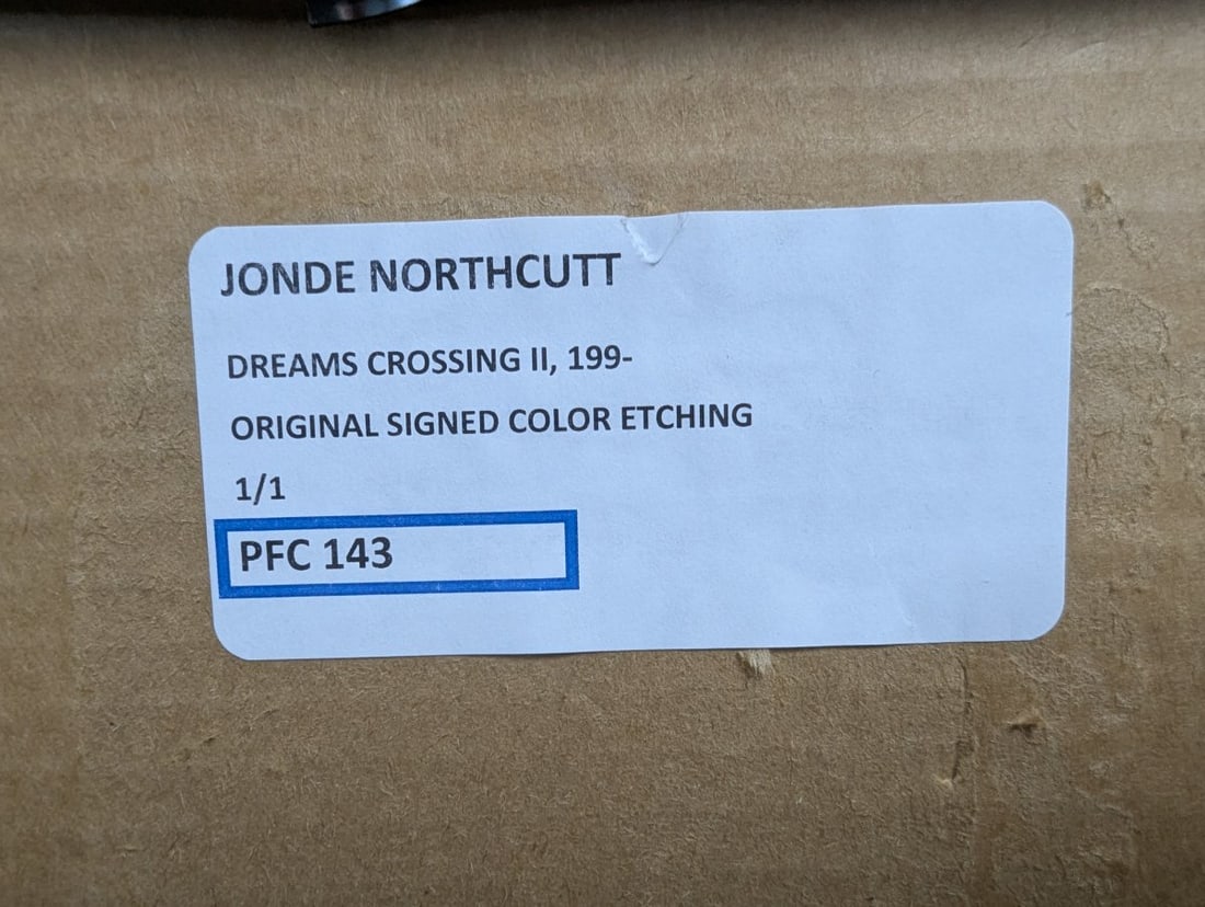 Jonde Northcutt Dream Crossing II Unique Color Etching Framed Art Collectible - 13