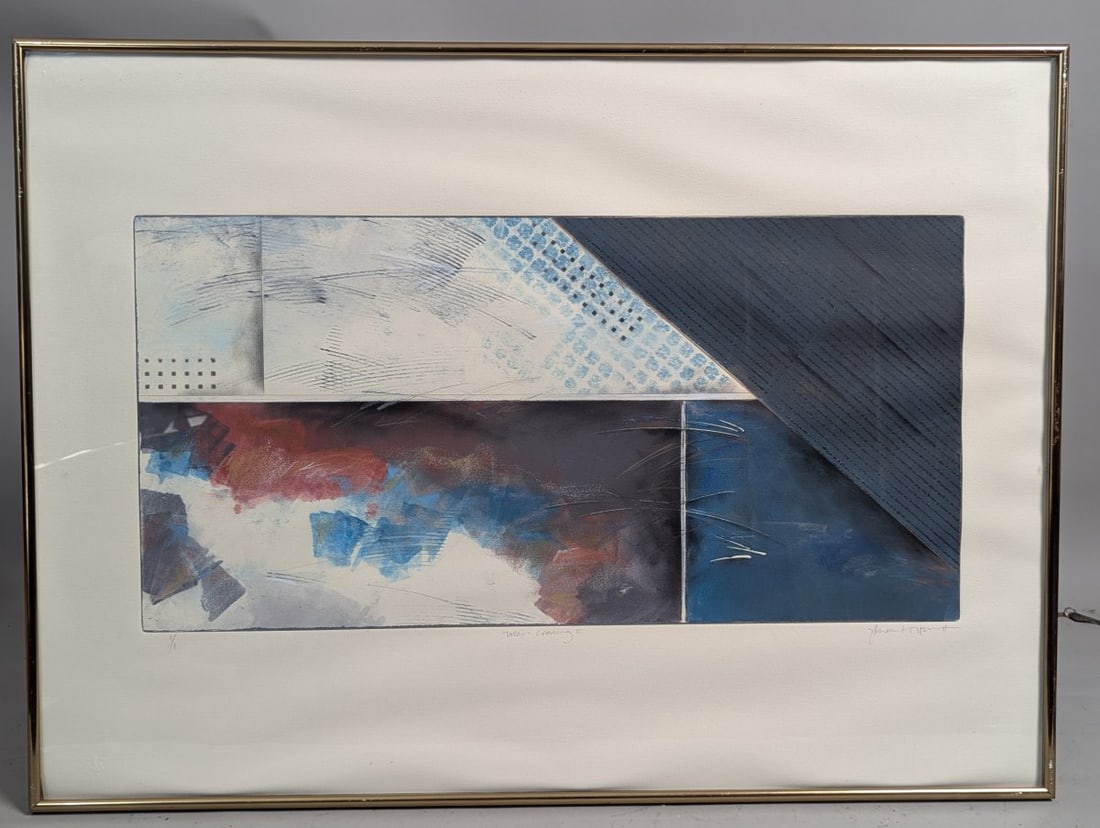 Jonde Northcutt Dream Crossing II Unique Color Etching Framed Art Collectible: **Important** Please read below description on how to avoid high shipping costs. This stunning piece, titled 'Dream Crossing II', is a unique color etching by renowned Texas artist Jonde Northcutt.
