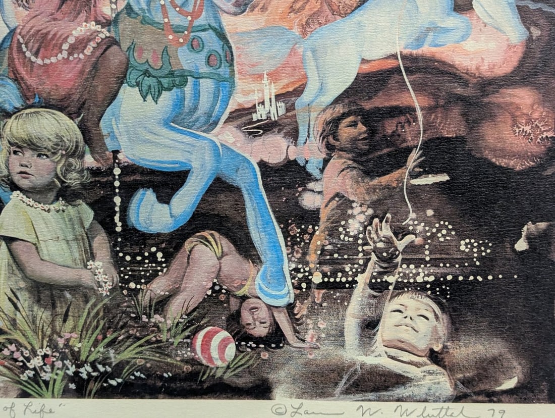 Larry N. Whittell Carousel of Life Artist's Proof Print 1979 Framed Art - 8