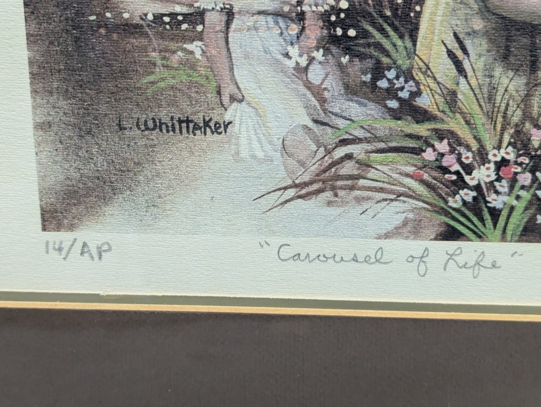 Larry N. Whittell Carousel of Life Artist's Proof Print 1979 Framed Art - 9