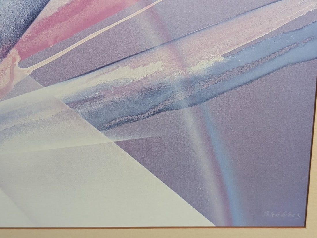 Ede de Waal Signed Abstract Serigraph Dynamic 1980s Art Framed Print - 11
