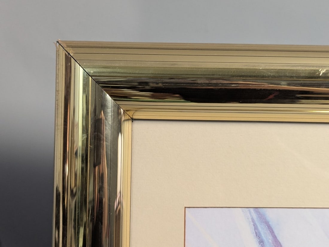 Ede de Waal Signed Abstract Serigraph Dynamic 1980s Art Framed Print - 14