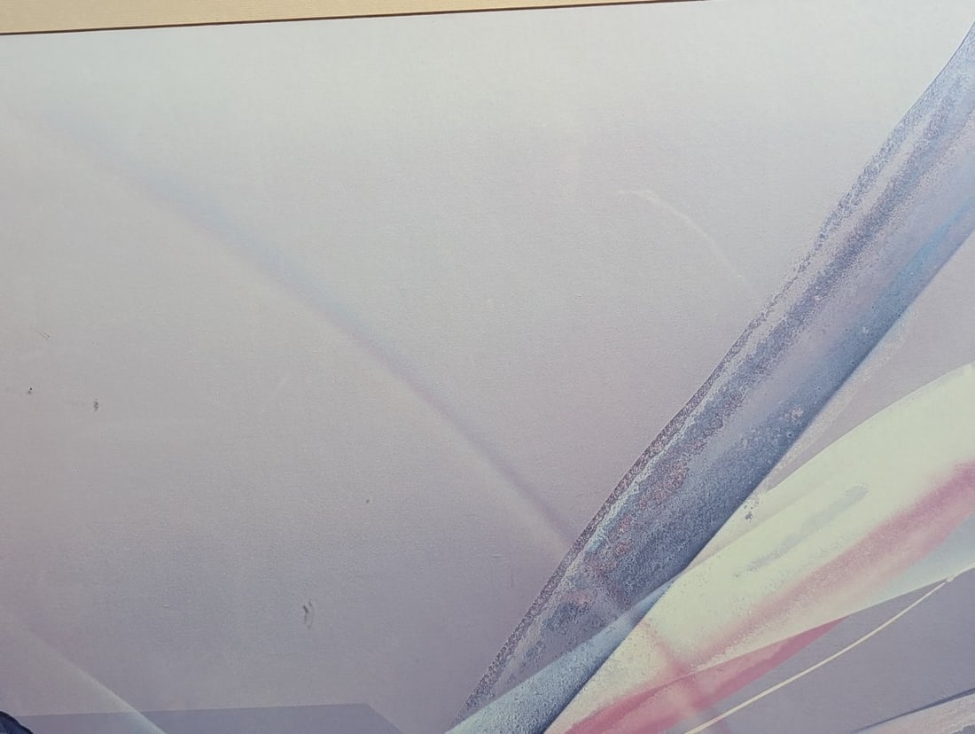 Ede de Waal Signed Abstract Serigraph Dynamic 1980s Art Framed Print - 5
