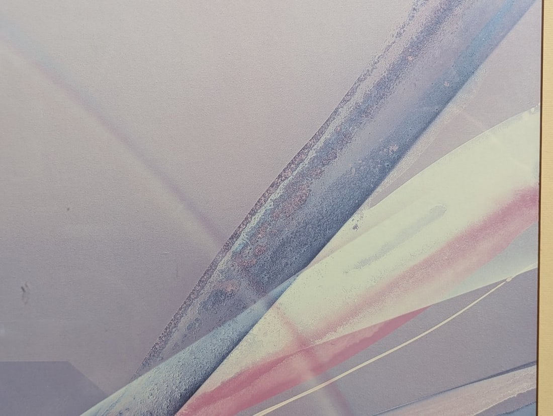 Ede de Waal Signed Abstract Serigraph Dynamic 1980s Art Framed Print - 8