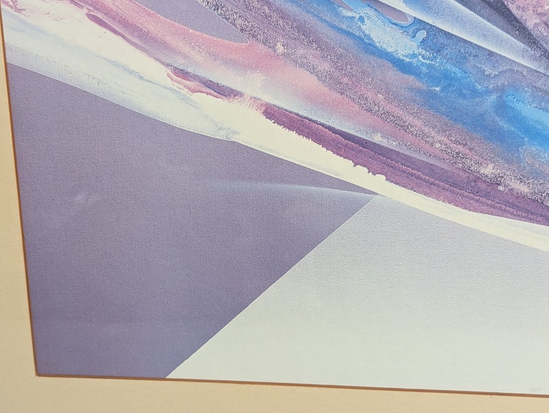 Ede de Waal Signed Abstract Serigraph Dynamic 1980s Art Framed Print - 9
