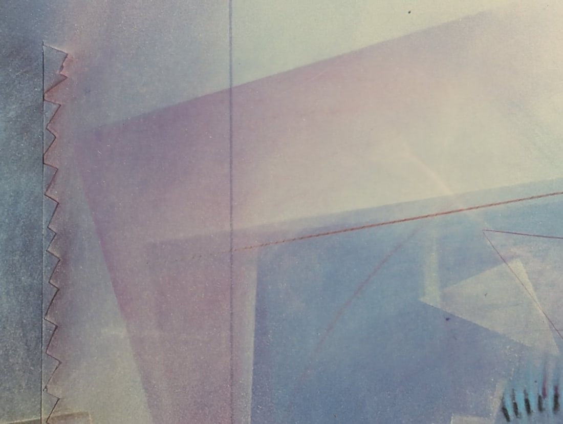 Museum Editions West Abstract Geometric Print 1980s Framed Wall Art - 4