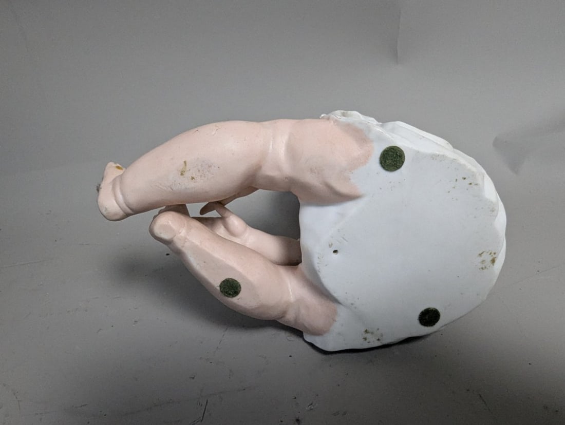 Antique German Bisque Porcelain Piano Baby Figurine by Gebruder Heubach - 7