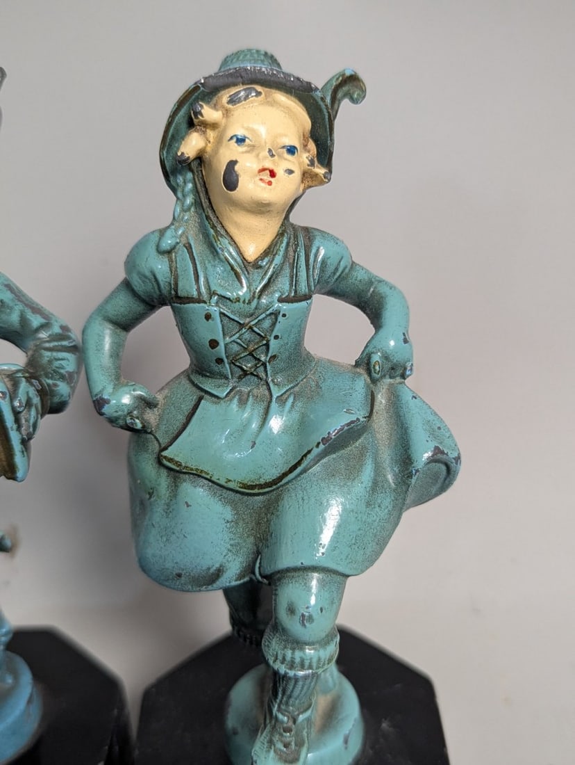 Art Deco Hansel and Gretel Figurines Set Charming Collectible 8 Inch Tall - 2