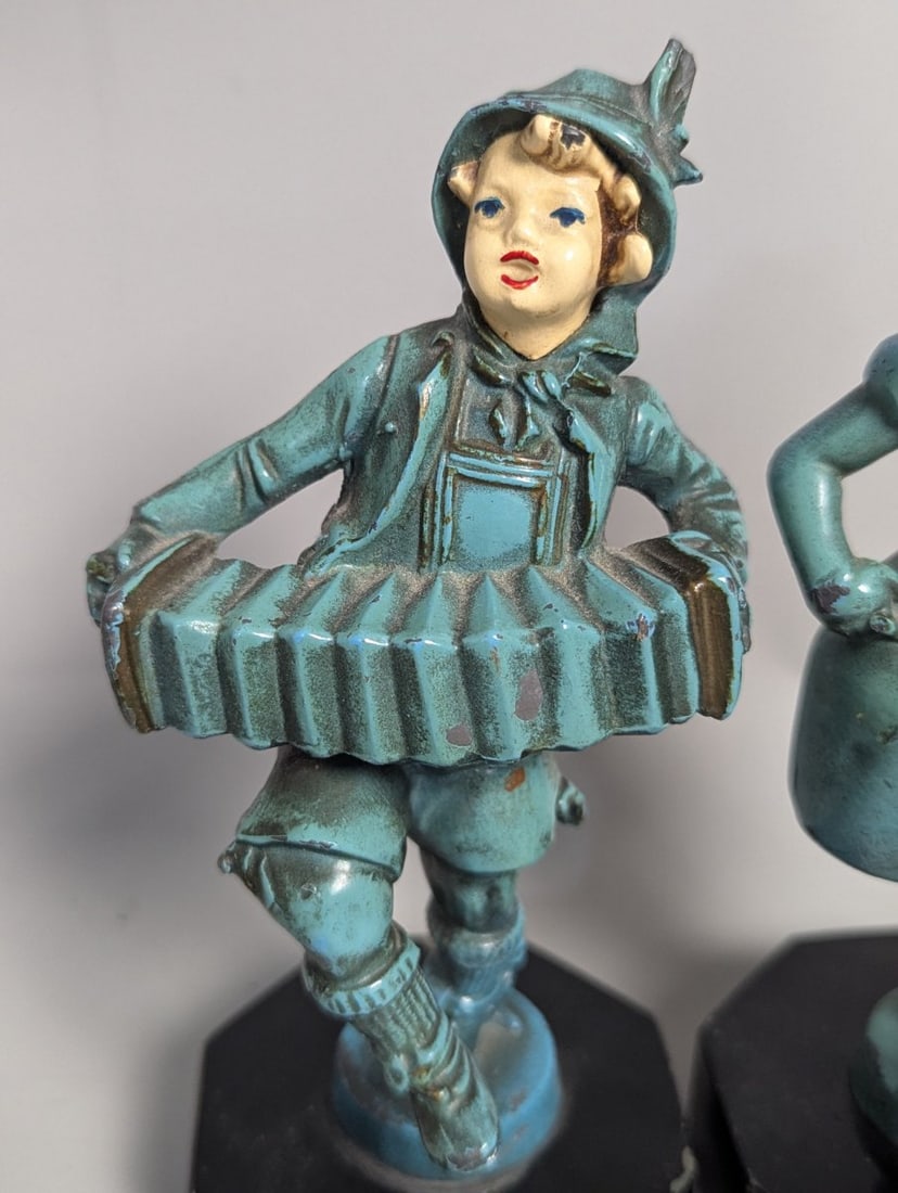Art Deco Hansel and Gretel Figurines Set Charming Collectible 8 Inch Tall - 3