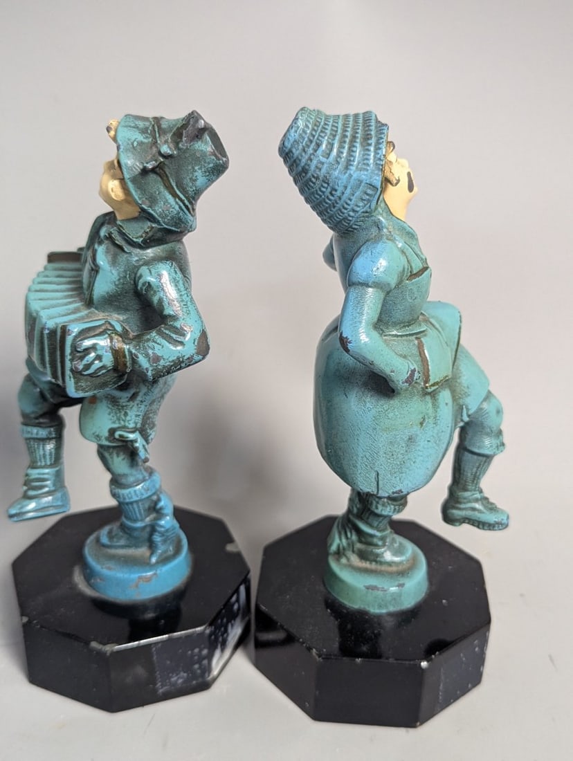 Art Deco Hansel and Gretel Figurines Set Charming Collectible 8 Inch Tall - 4