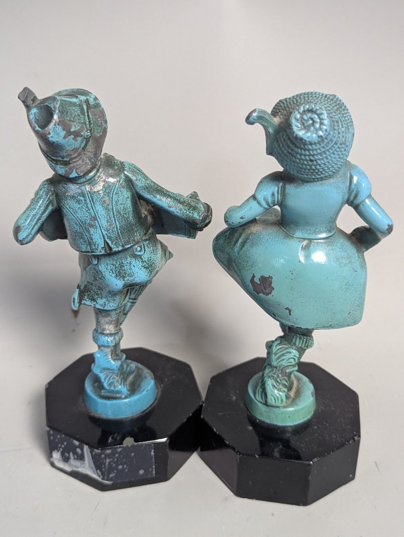 Art Deco Hansel and Gretel Figurines Set Charming Collectible 8 Inch Tall - 5