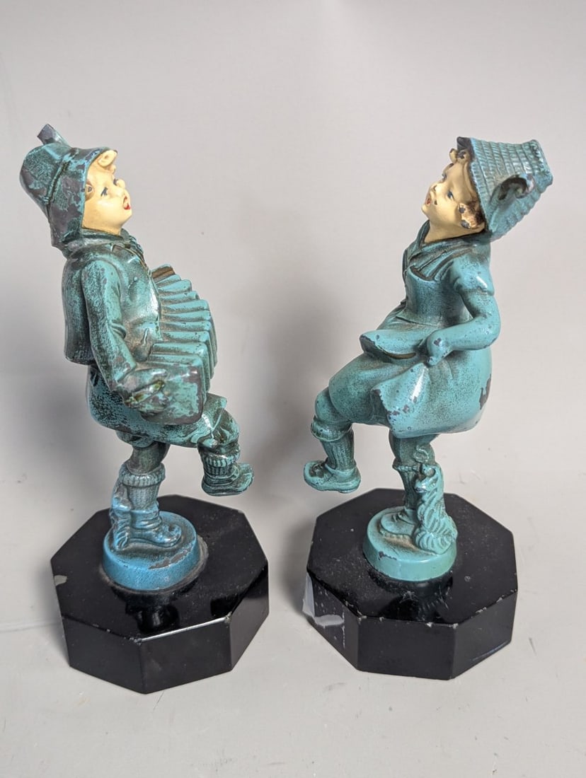 Art Deco Hansel and Gretel Figurines Set Charming Collectible 8 Inch Tall - 6