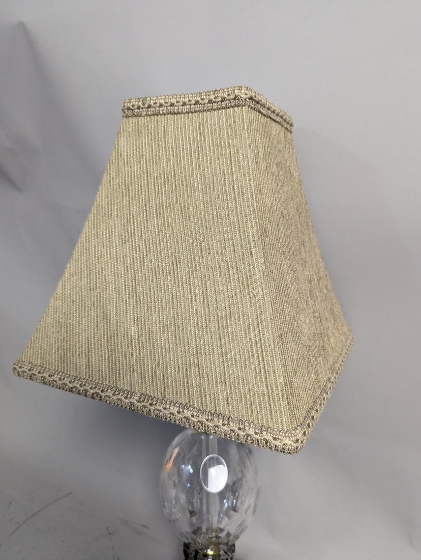 Waterford Crystal Marble Table Lamp with Original Shade Luxury Lighting - 4