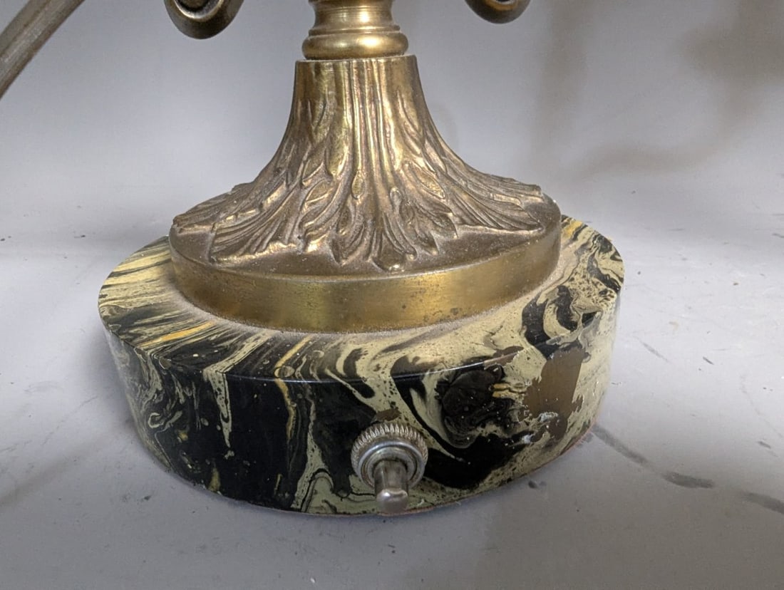 Vintage Hollywood Regency Brass 3-Arm Candelabra Table Lamps - Mid Century Pair - 3