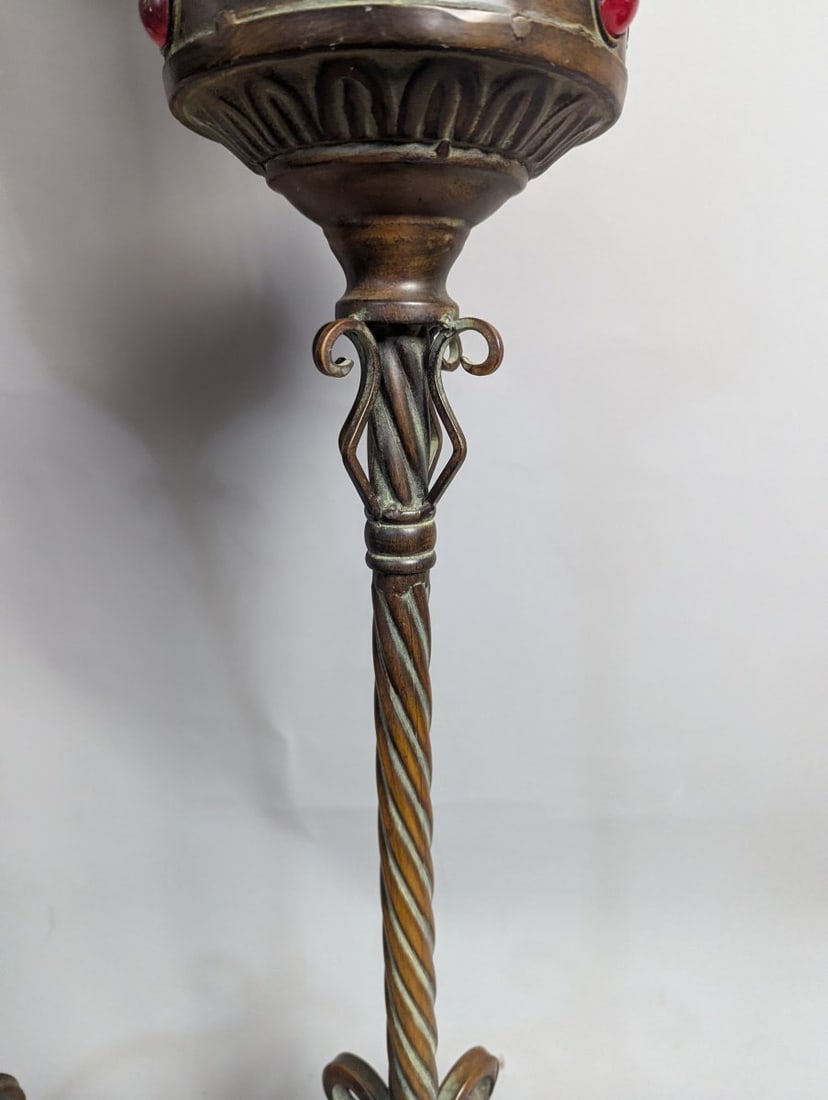 Stunning Pair of Gothic Revival Style Floor Candle Lanterns Ideal for Elegant Decor - 3