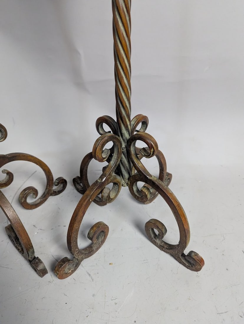 Stunning Pair of Gothic Revival Style Floor Candle Lanterns Ideal for Elegant Decor - 4