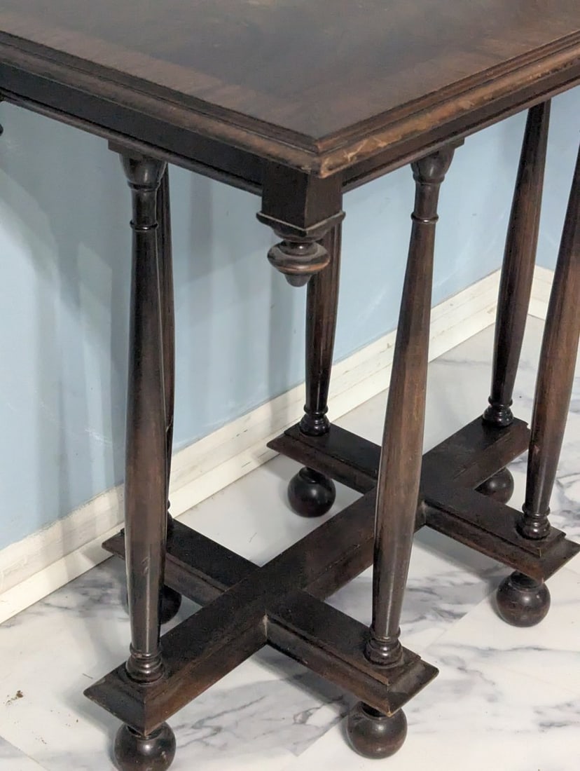 John A. Colby & Sons Jacobean Revival Console Table Antique Beautiful Design - 6