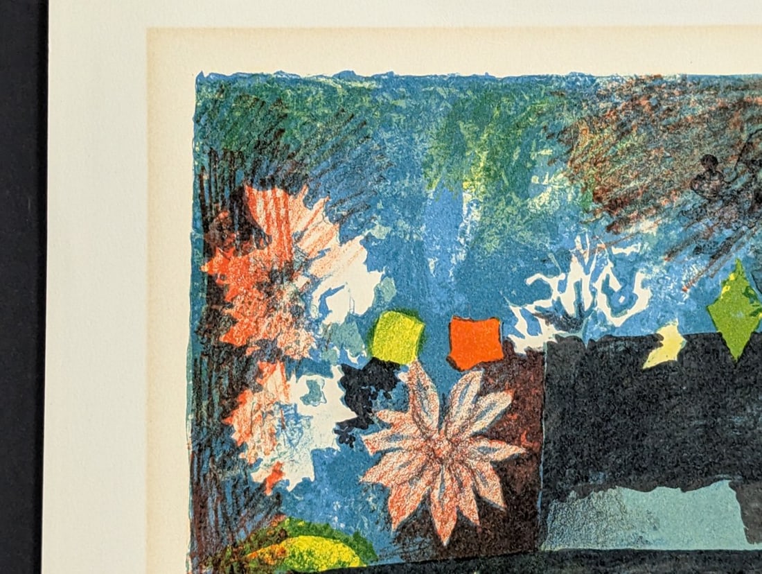 Gregorio Sanjuan El Flautista Limited Edition Lithograph Colorful Art Print - 2