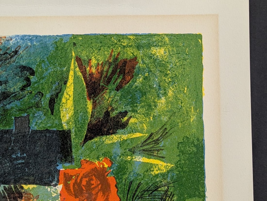 Gregorio Sanjuan El Flautista Limited Edition Lithograph Colorful Art Print - 3