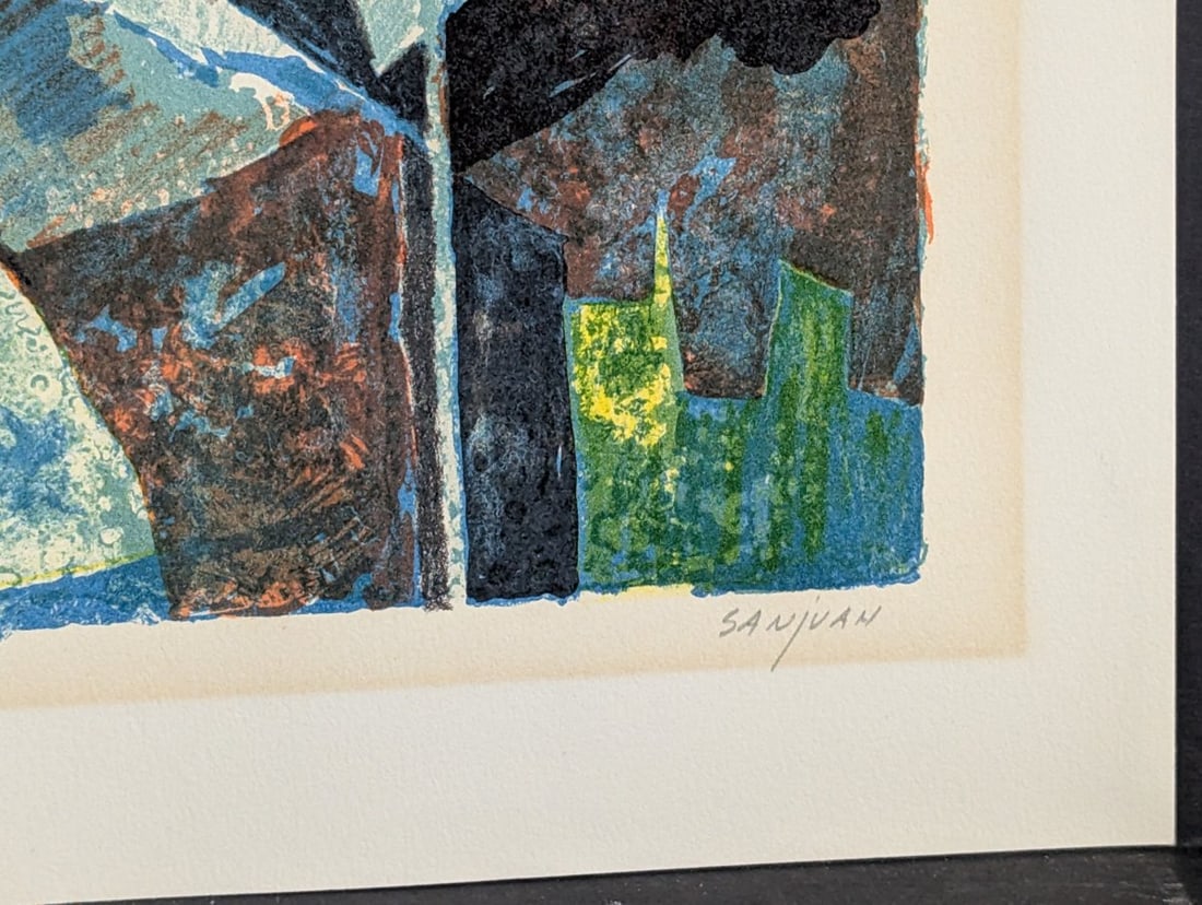 Gregorio Sanjuan El Flautista Limited Edition Lithograph Colorful Art Print - 7