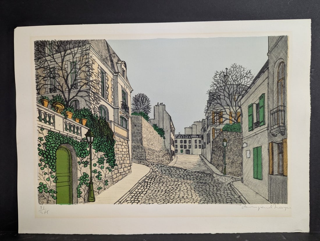 Jean-Paul Hoya Signed Limited Edition Print Charming Parisian Street Scene: **Important** Please read below description on how to avoid high shipping costs. Discover this stunning Jean-Paul Hoya signed limited edition print of a charming Parisian street scene. Measuring 22 x