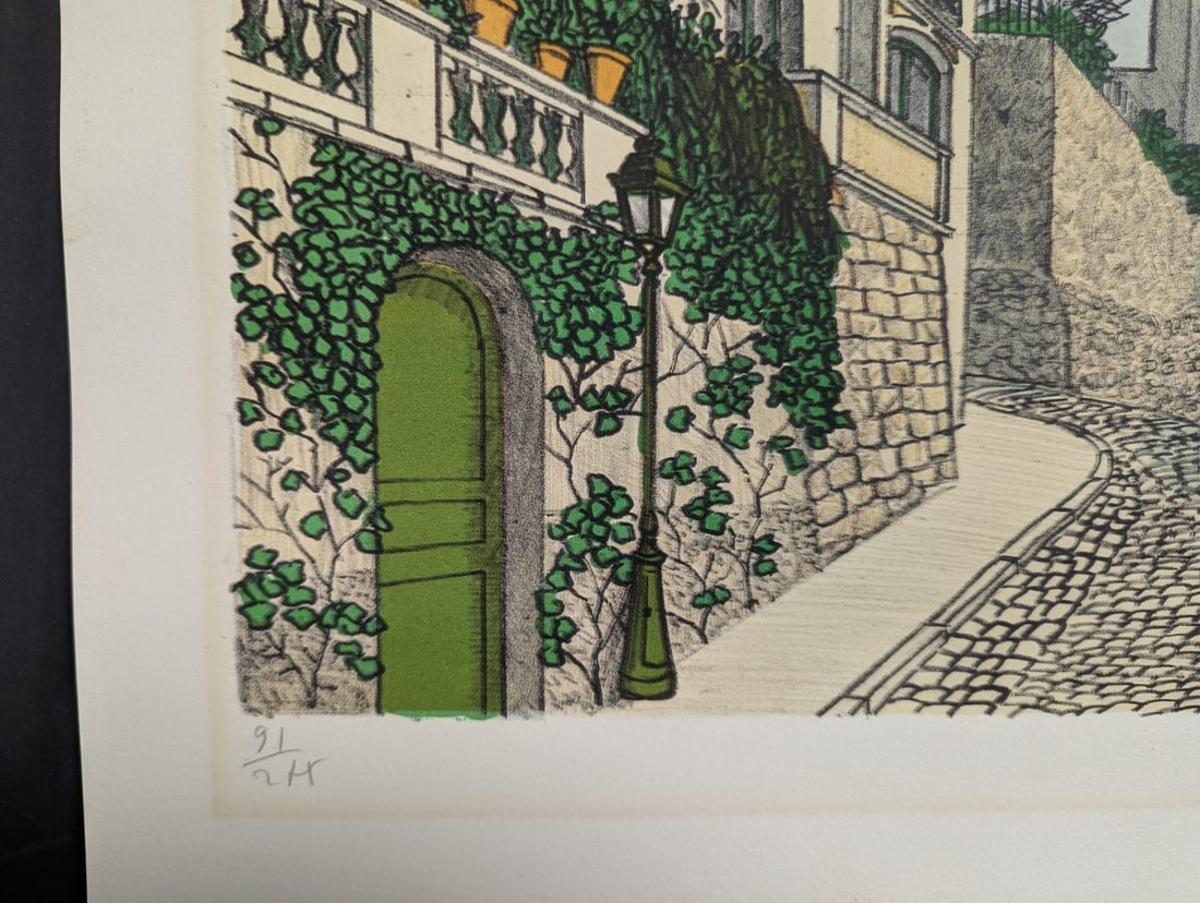 Jean-Paul Hoya Signed Limited Edition Print Charming Parisian Street Scene - 5