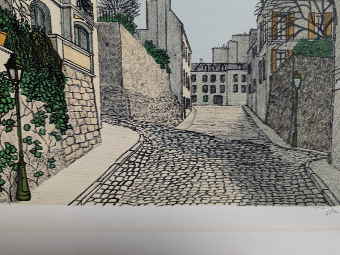 Jean-Paul Hoya Signed Limited Edition Print Charming Parisian Street Scene - 6
