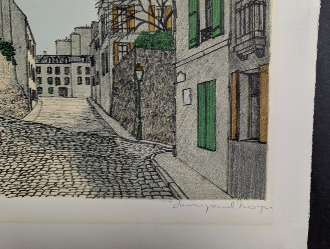 Jean-Paul Hoya Signed Limited Edition Print Charming Parisian Street Scene - 7