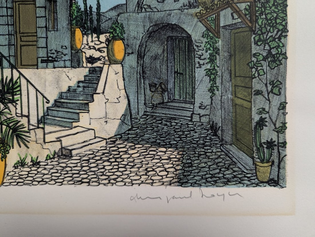 Ohm Paul Heyer Signed Limited Edition Serigraph European Village Scene Art Print - 8