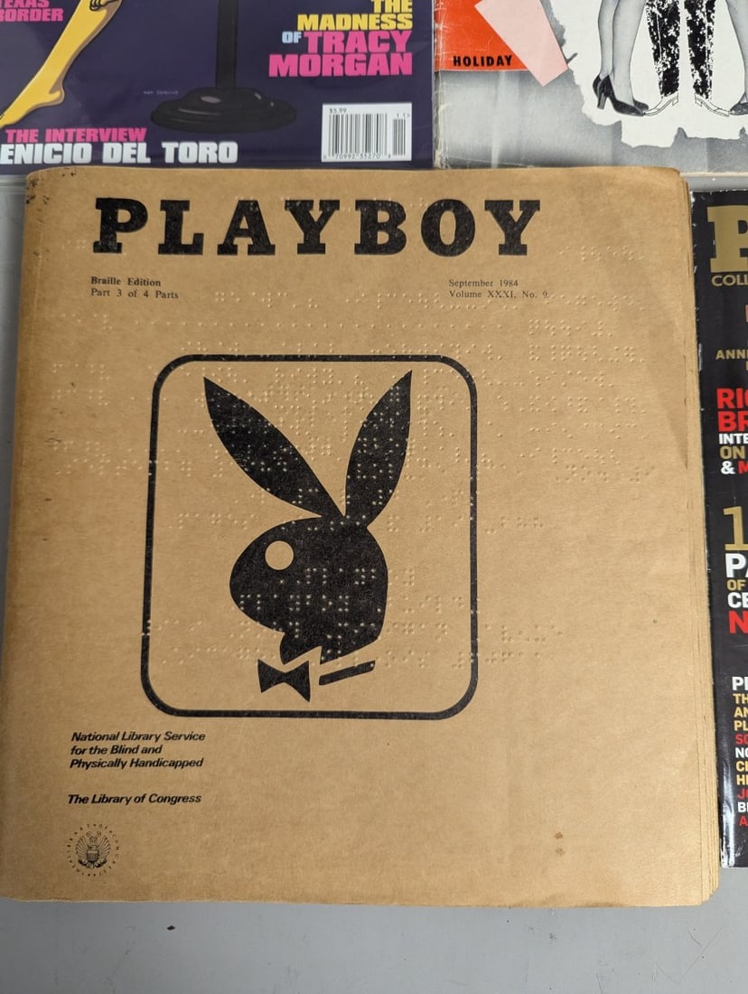Playboy Collection Including Rare Braille Edition and Vintage Memorabilia - 6