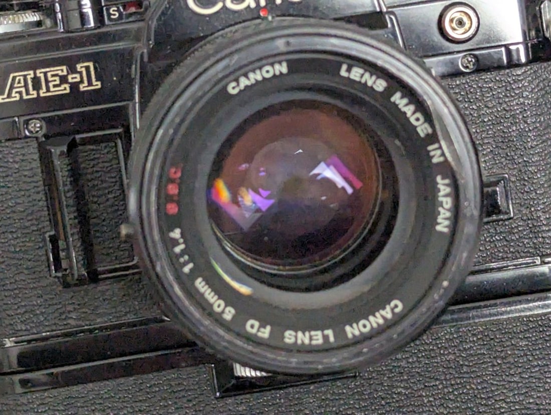 Canon AE-1 35mm SLR Film Camera Bundle with 50mm 1.4 Lens Power Winder Accessories - 3