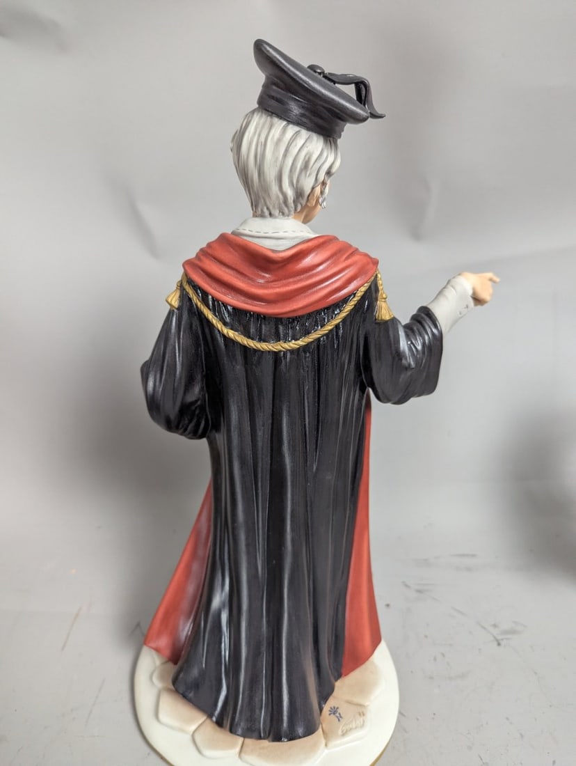 Capodimonte The Lawyer Figurine by G. Cortese Vibrant Collectible Porcelain 15" - 4