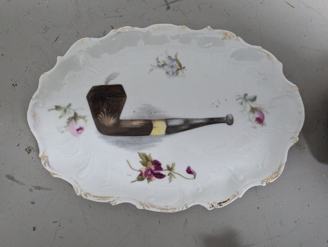 Collection of 10 Vintage Ceramic Pipe Rests and Ashtrays - Tobacciana Decorative Art - 3