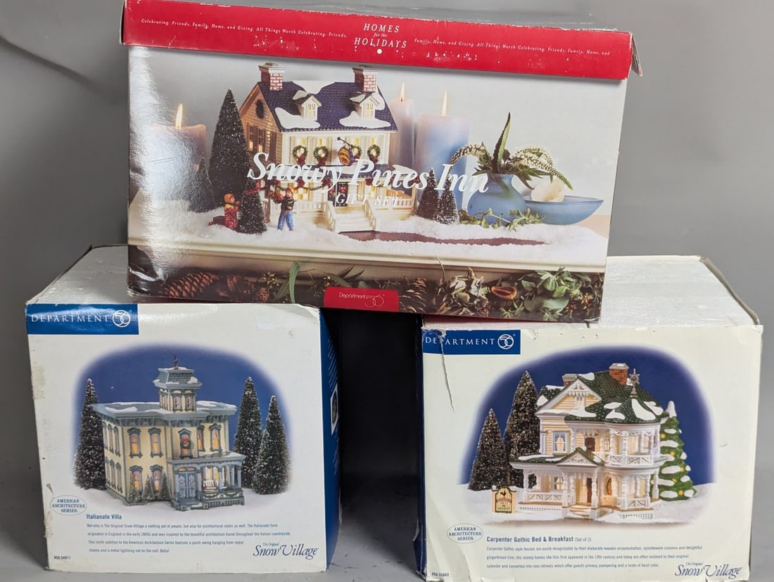 Department 56 Snow Village Italianate Villa Collection Lights Holiday Decor: **Important** Please read below description on how to avoid high shipping costs. This exquisite collection features three lighted holiday village houses from Department 56's 'The Original Snow