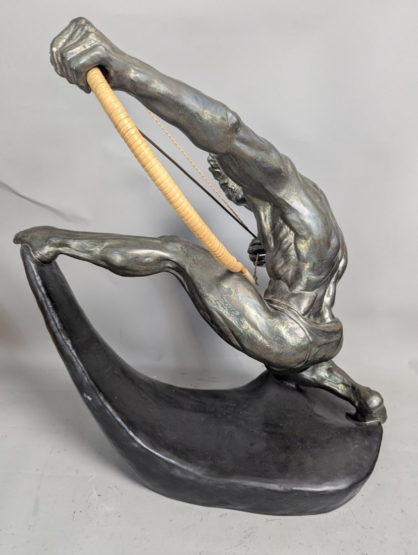 Large Mid-Century Italian Ceramic Archer Sculpture by Casan Stunning Collectible Art - 4