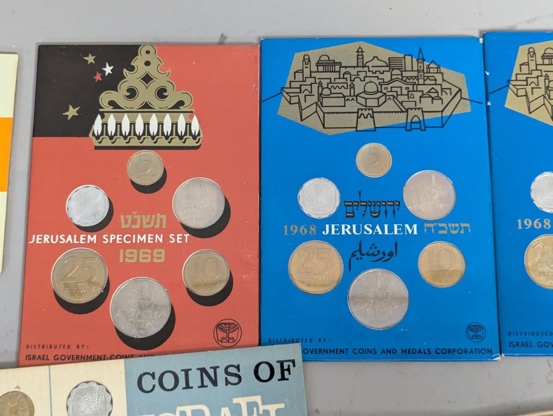 Israel Government Coins and Medals Collection 29 Numismatic Sets Coins of Israel 1960s 1970s - 3
