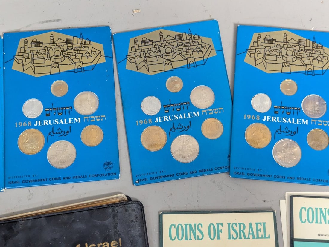 Israel Government Coins and Medals Collection 29 Numismatic Sets Coins of Israel 1960s 1970s - 4
