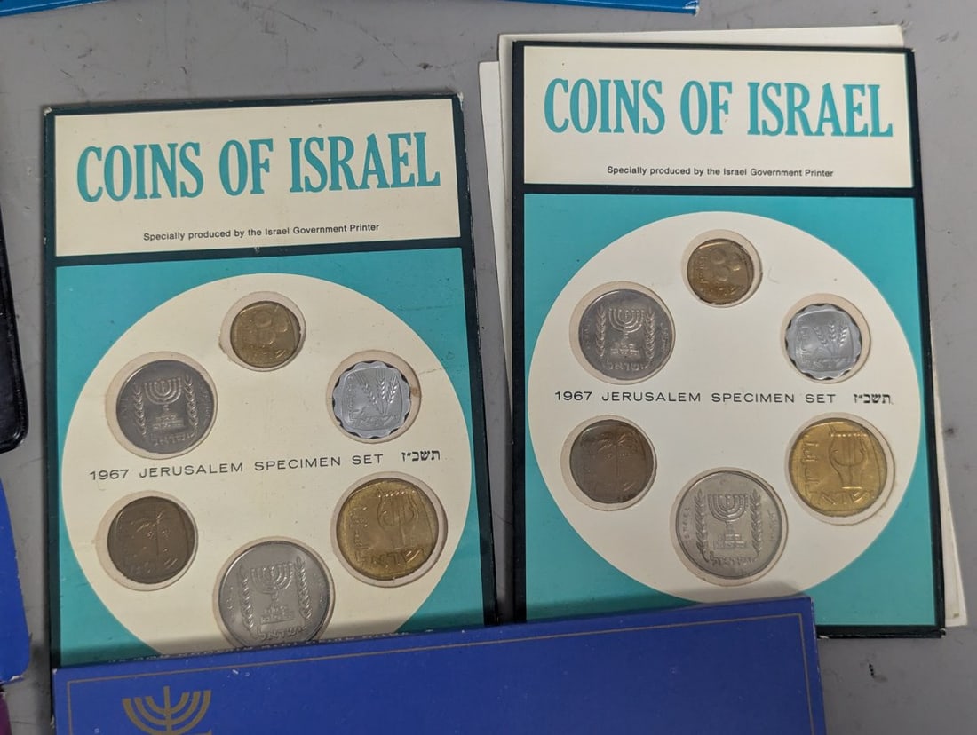 Israel Government Coins and Medals Collection 29 Numismatic Sets Coins of Israel 1960s 1970s - 5