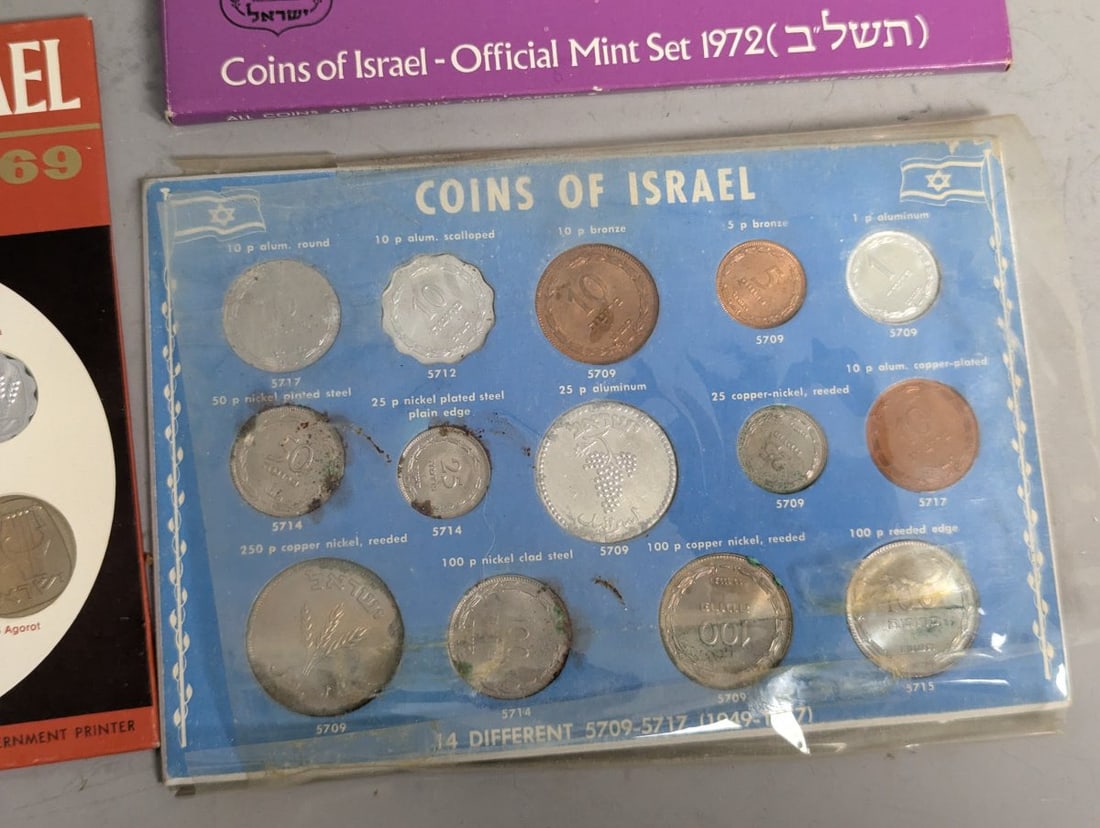 Israel Government Coins and Medals Collection 29 Numismatic Sets Coins of Israel 1960s 1970s - 6