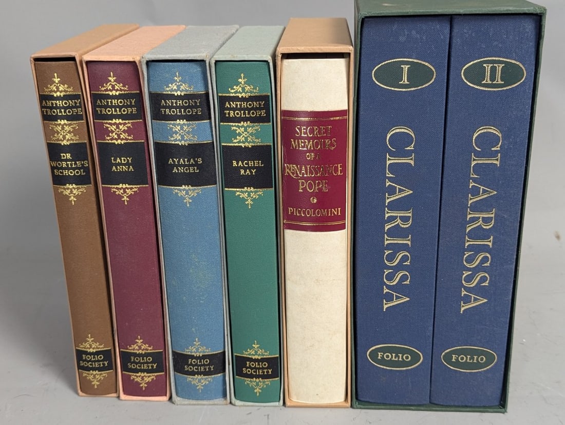 Folio Society Collection: Anthony Trollope Novels & Clarissa by Samuel Richardson: **Important** Please read below description on how to avoid high shipping costs. This exquisite collection features seven titles from The Folio Society, renowned for their high-quality illustrated