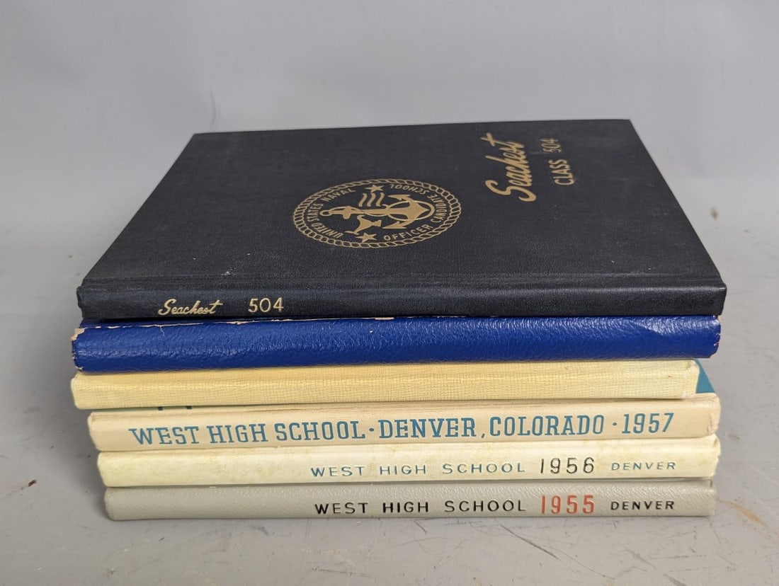 Vintage Yearbooks Collection Lot of 6 including West High School and Military History Books: **Important** Please read below description on how to avoid high shipping costs. This is a captivating lot of 6 vintage yearbooks, showcasing high school and military training. Included are three cons