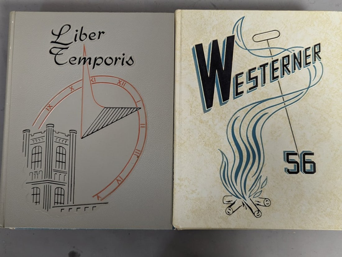 Vintage Yearbooks Collection Lot of 6 including West High School and Military History Books - 4